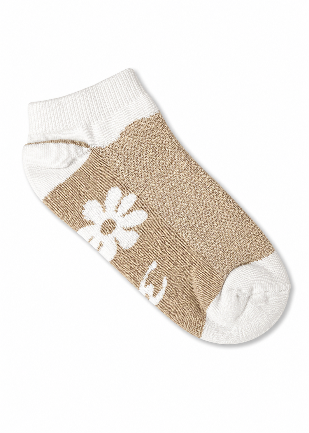 Talonera Delgada Blanco Planta Con Estampado Niñas