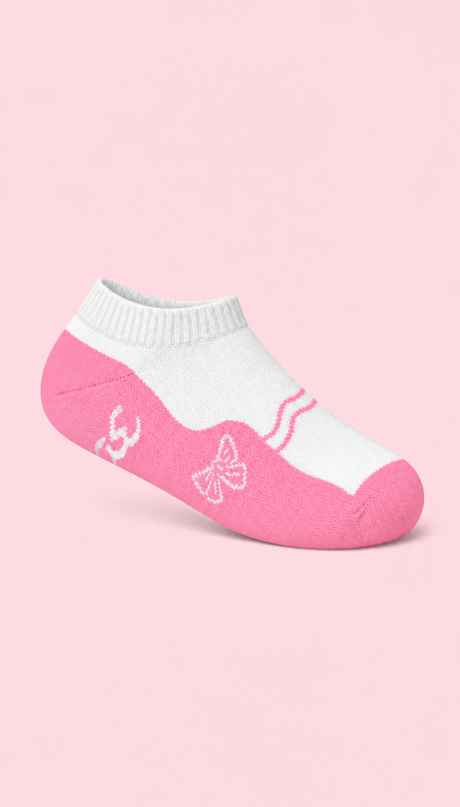 Talonera Delgada Blanco Planta Con Estampado Niñas