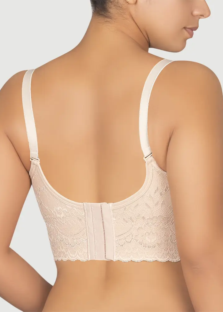 Bustier Copa Prehormada Y Encaje