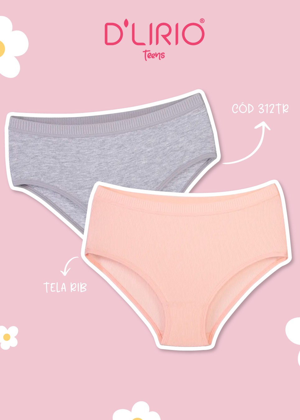 Trusa Baby Rib Licra Niñas